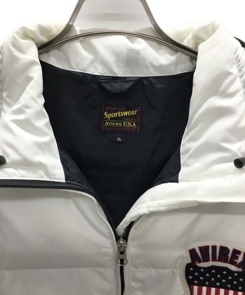 AVIREX（アヴィレックス）AVIREX (アヴィレックス) 中綿ジャケット ホワイト サイズ:XLの古着・服飾アイテム