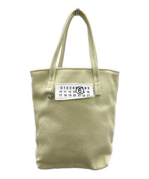 MM6 Maison Margiela（エムエムシックスメゾンマルジェラ）MM6 Maison Margiela (エムエムシックス メゾンマルジェラ) ミニキャンバスショッピングバッグ グリーンの古着・服飾アイテム
