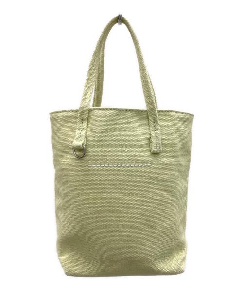 MM6 Maison Margiela（エムエムシックスメゾンマルジェラ）MM6 Maison Margiela (エムエムシックス メゾンマルジェラ) ミニキャンバスショッピングバッグ グリーンの古着・服飾アイテム