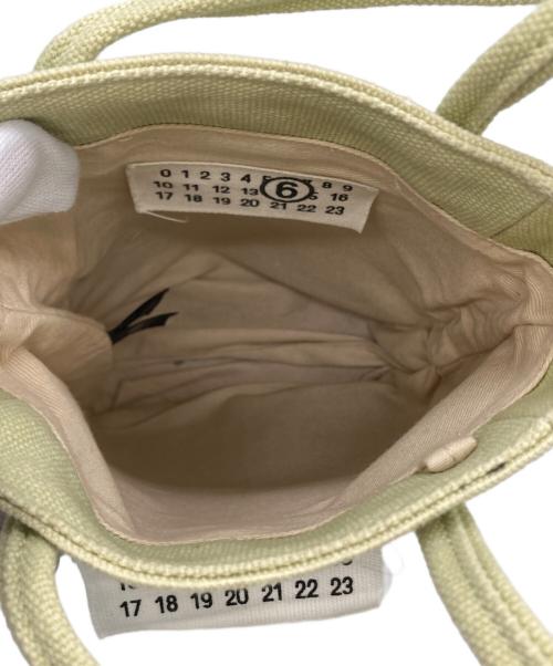 MM6 Maison Margiela（エムエムシックスメゾンマルジェラ）MM6 Maison Margiela (エムエムシックス メゾンマルジェラ) ミニキャンバスショッピングバッグ グリーンの古着・服飾アイテム