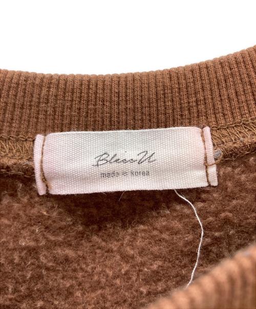 BLESS U（ブレスユー）BLESS U (ブレスユー) 裏起毛スウェット ブラウン サイズ:不明の古着・服飾アイテム