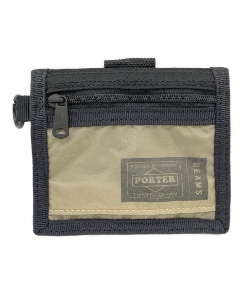 PORTER（ポーター）PORTER (ポーター) BEAMS (ビームス) パスケース ブラック×カーキの古着・服飾アイテム