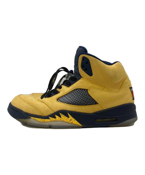 NIKE（ナイキ）NIKE (ナイキ) AIR JORDAN 5 MICHIGAN イエロー×ブルー サイズ:29.5の古着・服飾アイテム