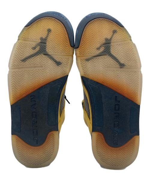 NIKE（ナイキ）NIKE (ナイキ) AIR JORDAN 5 MICHIGAN イエロー×ブルー サイズ:29.5の古着・服飾アイテム