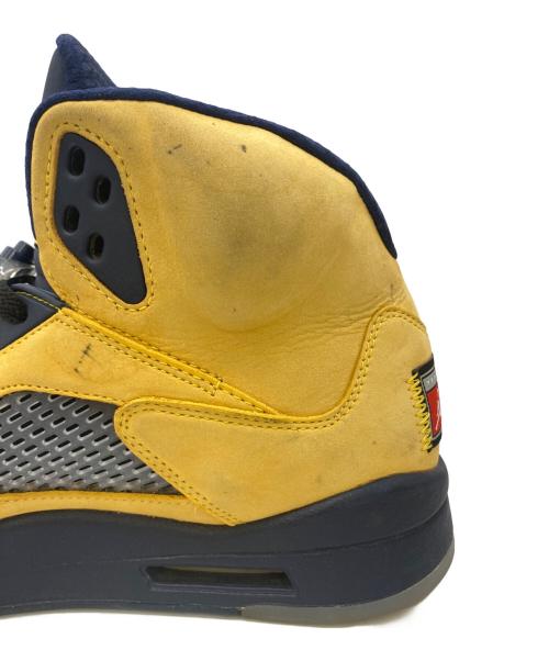 NIKE（ナイキ）NIKE (ナイキ) AIR JORDAN 5 MICHIGAN イエロー×ブルー サイズ:29.5の古着・服飾アイテム