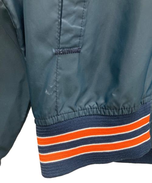 Chalk Line（チョークライン）Chalk Line (チョークライン) ナイロンスタジャン ネイビー×オレンジ サイズ:Lの古着・服飾アイテム