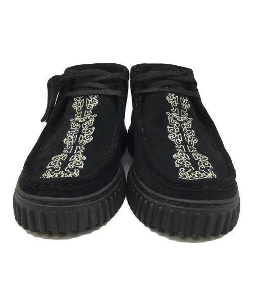 CLARKS（クラークス）CLARKS (クラークス) PLEASURES (プレジャーズ) Torhill Woven (トーヒルウーブン) ブラック サイズ:26.5の古着・服飾アイテム