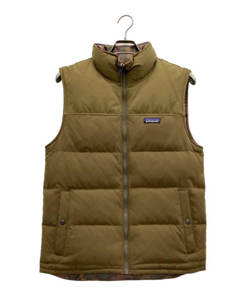 Patagonia（パタゴニア）Patagonia (パタゴニア) リバーシブルビビーダウンベスト カーキ サイズ:Sの古着・服飾アイテム