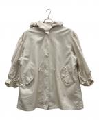 THREE SQUAREスリースクエア）の古着「ギャザースリーブマウンテンパーカー」｜ベージュ