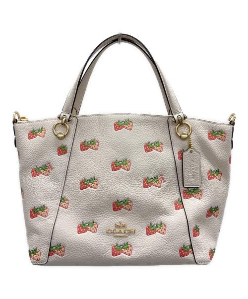 COACH（コーチ）COACH (コーチ) 2WAYバッグ ピンク×グリーンの古着・服飾アイテム