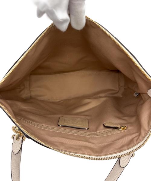 COACH（コーチ）COACH (コーチ) 2WAYバッグ ピンク×グリーンの古着・服飾アイテム