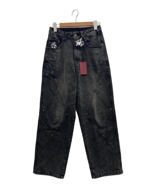 ANTIMID（アンチミッド）ANTIMID (アンチミッド) CROSS DENIM ブラック サイズ:表記無しの古着・服飾アイテム