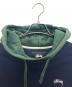 中古・古着 stussy (ステューシー) パーカー ネイビー×グリーン サイズ:M：5000円