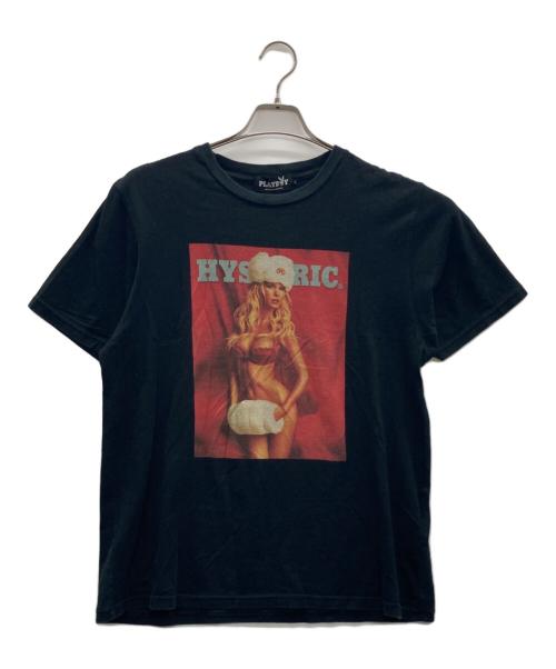 Hysteric Glamour（ヒステリックグラマー）Hysteric Glamour (ヒステリックグラマー) PLAY BOY (プレイボーイ) Tシャツ ブラック×レッド サイズ:Lの古着・服飾アイテム