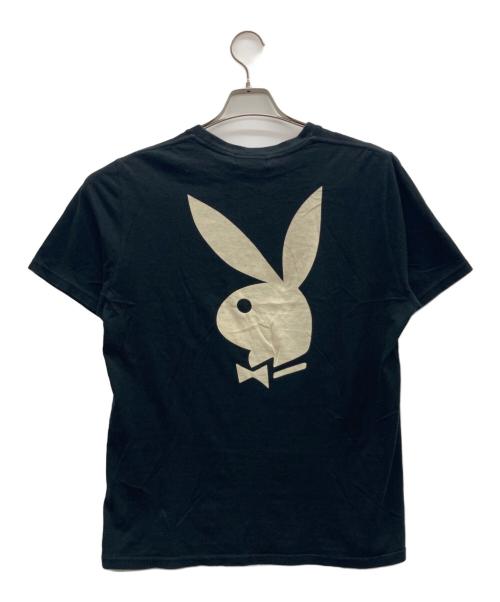 Hysteric Glamour（ヒステリックグラマー）Hysteric Glamour (ヒステリックグラマー) PLAY BOY (プレイボーイ) Tシャツ ブラック×レッド サイズ:Lの古着・服飾アイテム