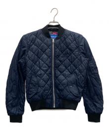 adidas（アディダス）の古着「WMNS QUILTED BOMBER JACKET」｜ブルー