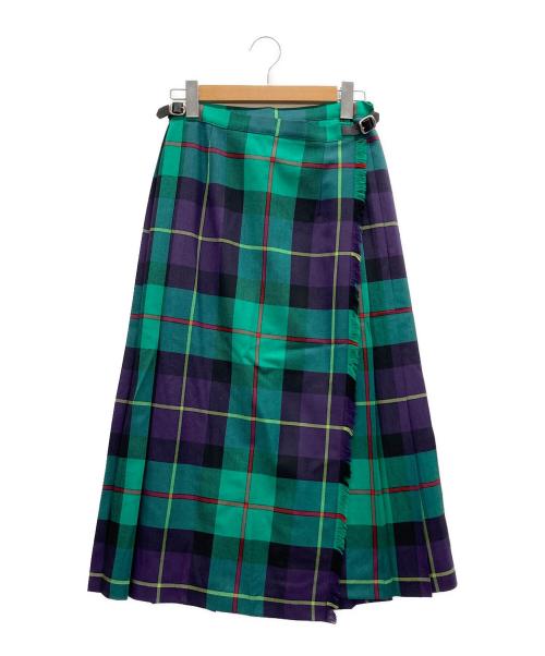 O'NEIL OF DUBLIN（オニールオブダブリン）O'NEIL OF DUBLIN (オニールオブダブリン) ロングイージーキルト グリーン×パープル サイズ:12号 未使用品の古着・服飾アイテム