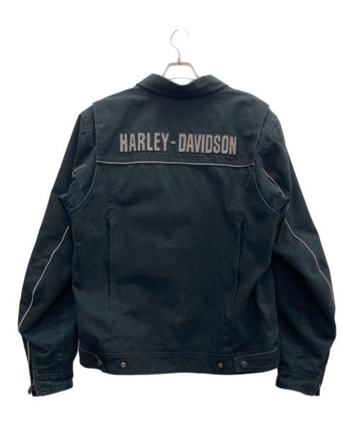 HARLEY-DAVIDSON（ハーレーダビッドソン）HARLEY-DAVIDSON (ハーレーダビッドソン) デニムジャケット ブラック サイズ:Lの古着・服飾アイテム