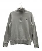 FRED PERRYフレッドペリー）の古着「ハーフジップスウェット」｜グレー