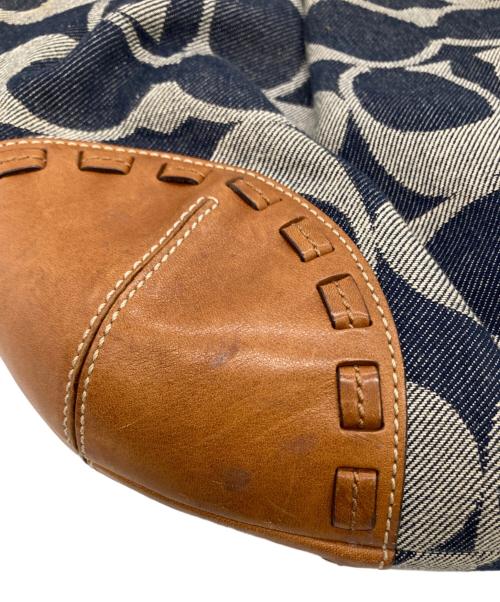 COACH（コーチ）COACH (コーチ) ショルダーバッグ ネイビー×ブラウンの古着・服飾アイテム