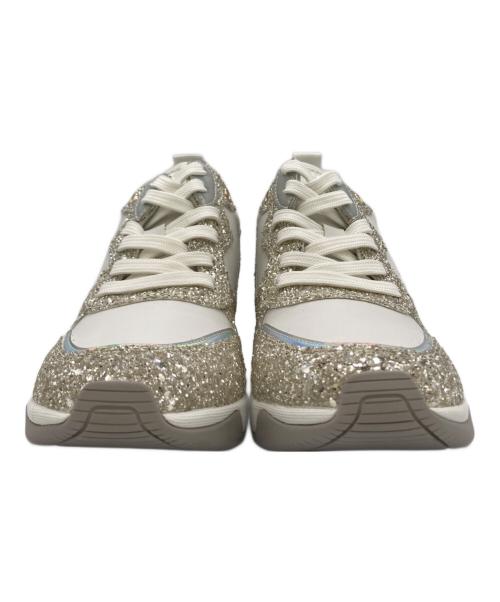 +DIANA（プラスダイアナ）+DIANA (プラスダイアナ) IF 46545 ホワイトグリッター サイズ:23.5の古着・服飾アイテム