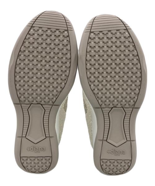 +DIANA（プラスダイアナ）+DIANA (プラスダイアナ) IF 46545 ホワイトグリッター サイズ:23.5の古着・服飾アイテム