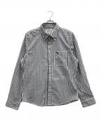 Abercrombie & Fitchアバクロンビー アンド フィッチ）の古着「チェックシャツ」｜ネイビー×ホワイト