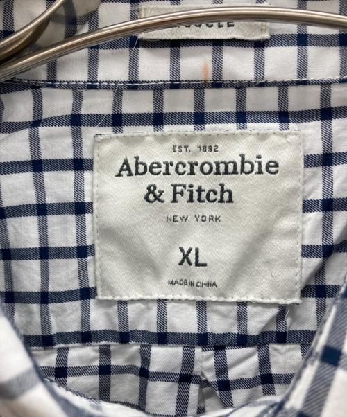 Abercrombie & Fitch（アバクロンビー アンド フィッチ）Abercrombie & Fitch (アバクロンビー アンド フィッチ) チェックシャツ ネイビー×ホワイト サイズ:XLの古着・服飾アイテム