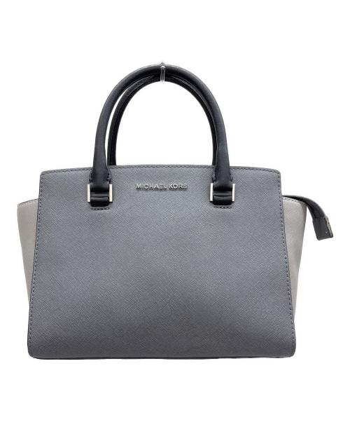 MICHAEL KORS（マイケルコース）MICHAEL KORS (マイケルコース) 2WAYバッグ グレー×ブラックの古着・服飾アイテム