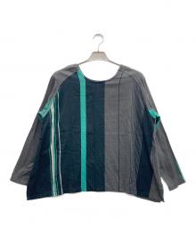 tamaki niime（タマキ ニイメ）の古着「ブラウス」｜ブラック×グレー×グリーン