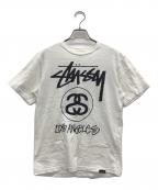 stussy×Schottステューシー×ショット）の古着「半袖Tシャツ」｜ホワイト×ブラック