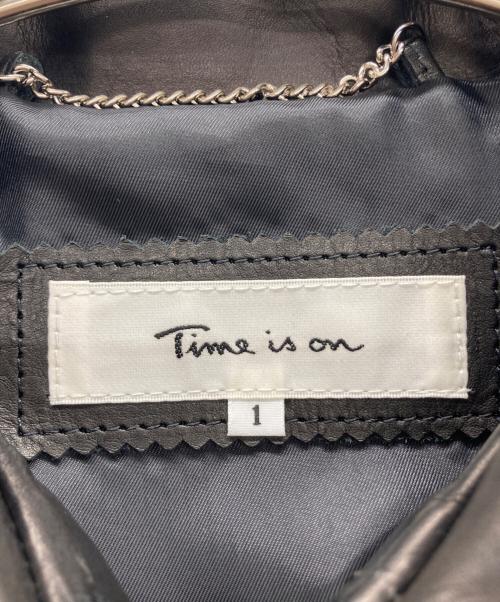 Time is on（タイムイズオン）Time is on (タイムイズオン) レザージャケット ブラック サイズ:1の古着・服飾アイテム