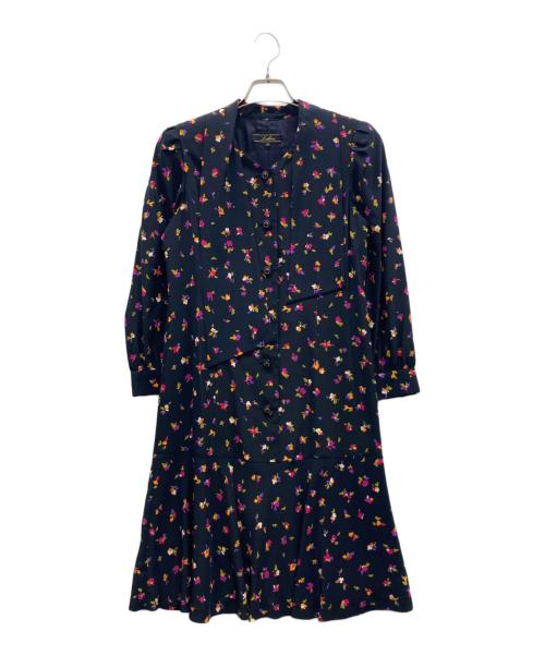 Leilian（レリアン）Leilian (レリアン) ワンピース ブラック×ピンク サイズ:9号の古着・服飾アイテム