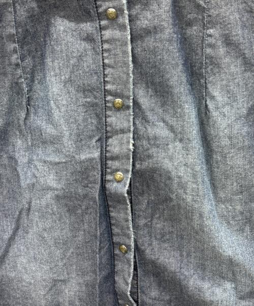 DIESEL（ディーゼル）DIESEL (ディーゼル) 切替シャツ ネイビー×ブラック サイズ:Sの古着・服飾アイテム