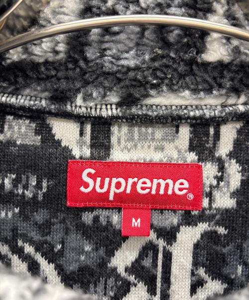 SUPREME（シュプリーム）SUPREME (シュプリーム) 21SS Saint Michael Fleece Jacket ブラック×ホワイト サイズ:Mの古着・服飾アイテム