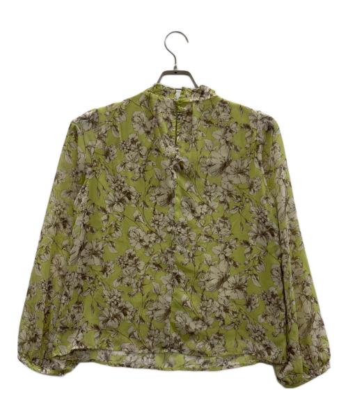 MICHEL KLEIN（ミッシェルクラン）MICHEL KLEIN (ミッシェルクラン) シフォンブラウス グリーン サイズ:38の古着・服飾アイテム