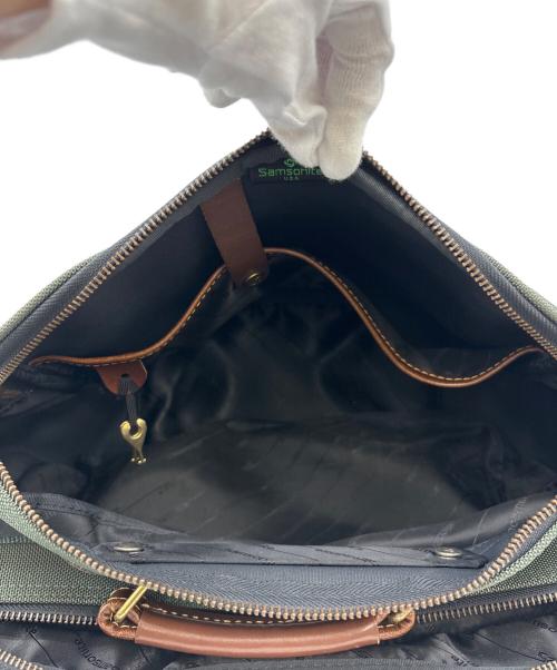 Samsonite（サムソナイト）Samsonite (サムソナイト) ショルダーバッグ グリーン×ブラウンの古着・服飾アイテム