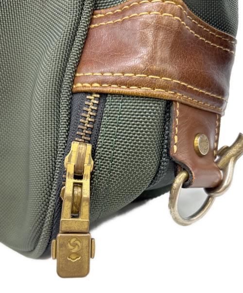 Samsonite（サムソナイト）Samsonite (サムソナイト) ショルダーバッグ グリーン×ブラウンの古着・服飾アイテム