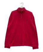 POLO RALPH LAURENポロ・ラルフローレン）の古着「ハーフジップスウェット」｜レッド