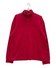 POLO RALPH LAUREN（ポロ・ラルフローレン）の古着「ハーフジップスウェット」｜レッド