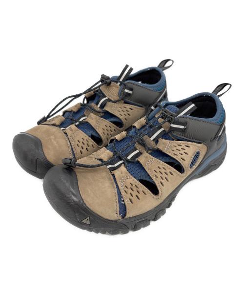 KEEN（キーン）KEEN (キーン) ハイキングシューズ ベージュ×ネイビー サイズ:26.5の古着・服飾アイテム