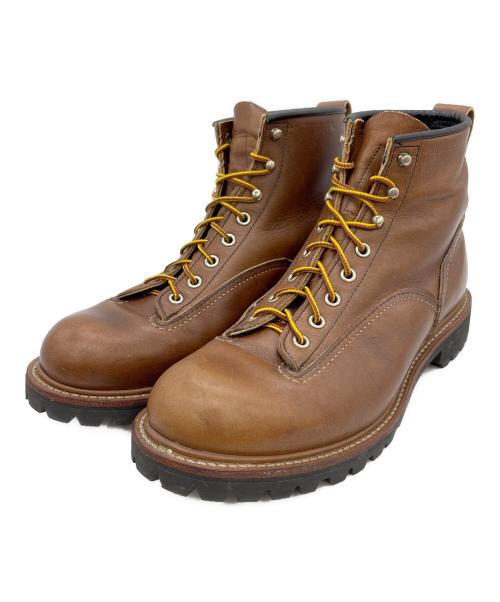 RED WING（レッドウィング）RED WING (レッドウィング) ラインマンブーツ ブラウン サイズ:27の古着・服飾アイテム