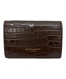 Saint Laurent Paris（サンローランパリ）の古着「コンパクトウォレット」｜ブラウン