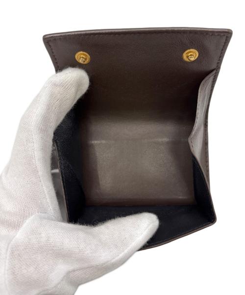 Saint Laurent Paris（サンローランパリ）Saint Laurent Paris (サンローランパリ) コンパクトウォレット ブラウンの古着・服飾アイテム