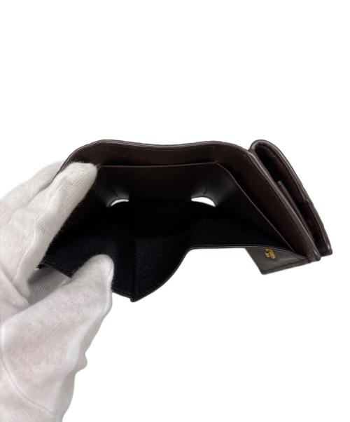 Saint Laurent Paris（サンローランパリ）Saint Laurent Paris (サンローランパリ) コンパクトウォレット ブラウンの古着・服飾アイテム