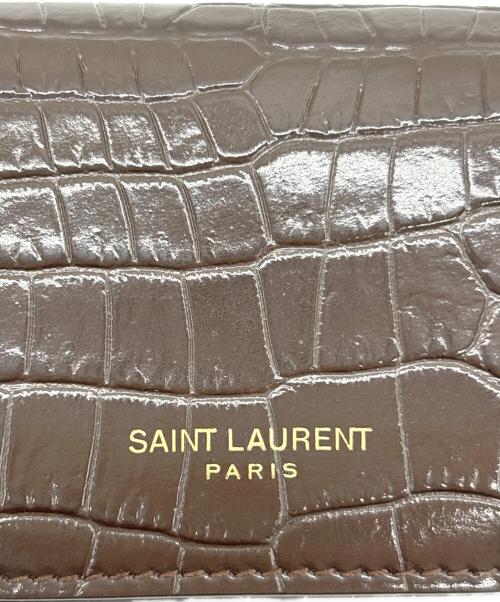 Saint Laurent Paris（サンローランパリ）Saint Laurent Paris (サンローランパリ) コンパクトウォレット ブラウンの古着・服飾アイテム