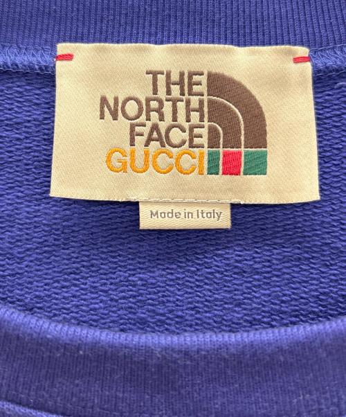 GUCCI（グッチ）GUCCI (グッチ) THE NORTH FACE (ザ ノース フェイス) スウェットシャツ イエロー×ネイビー サイズ:Lの古着・服飾アイテム