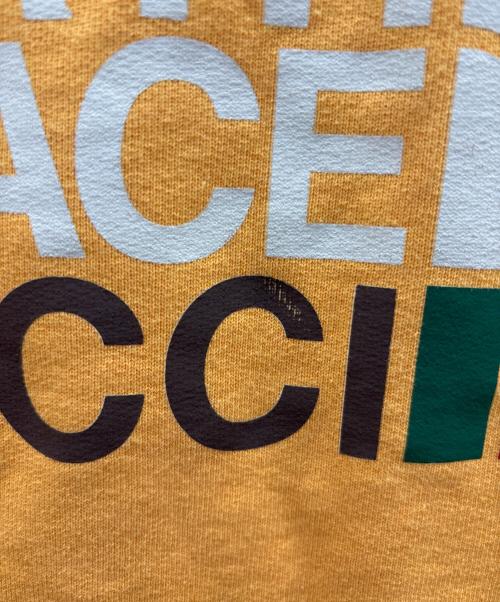 GUCCI（グッチ）GUCCI (グッチ) THE NORTH FACE (ザ ノース フェイス) スウェットシャツ イエロー×ネイビー サイズ:Lの古着・服飾アイテム