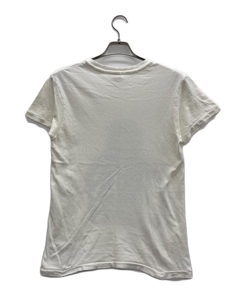 nobrand（ノーブランド）nobrand (ノーブランド) プリントTシャツ ホワイト×グリーン サイズ:Mの古着・服飾アイテム