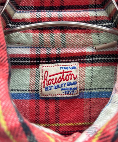 HOUSTON（ヒューストン）HOUSTON (ヒューストン) シャツ レッド×グリーン サイズ:Lの古着・服飾アイテム